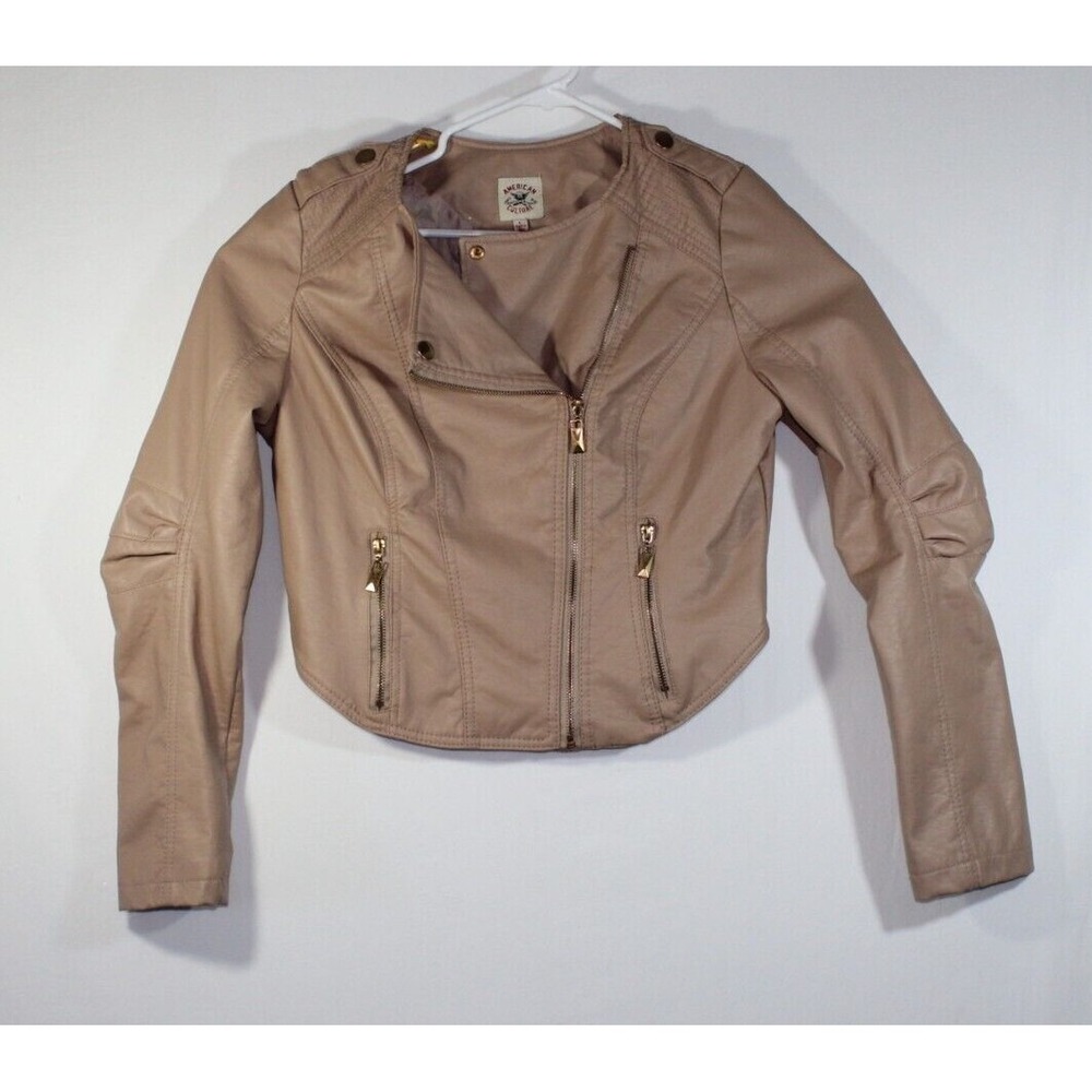 American Culture Jacket Cream Women's Zip up Size Large